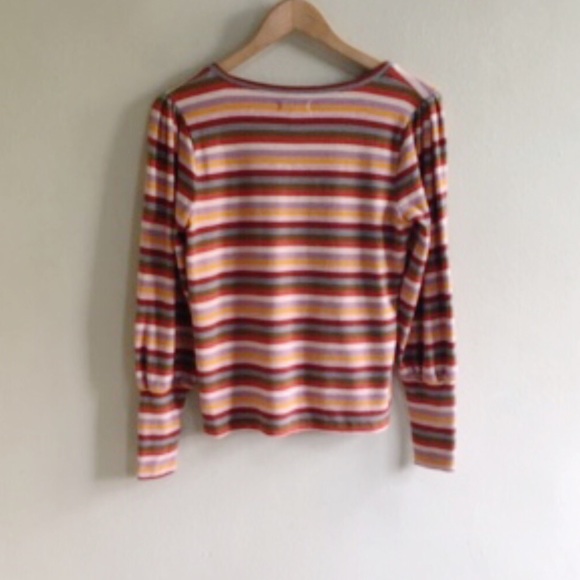 Madewell Puff Sleeve Scoop Neck Sweater Top - Picture 4 of 7